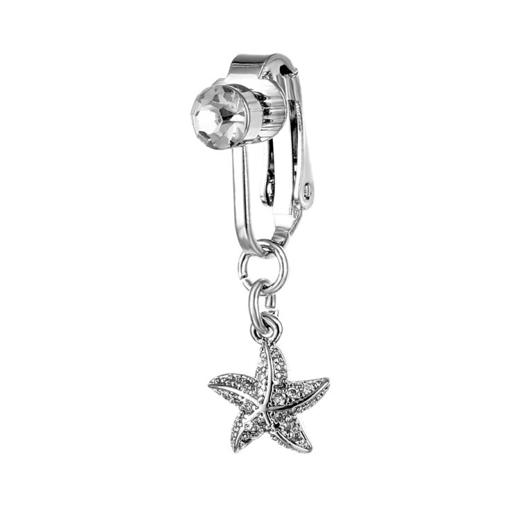 navel clip copper inlaid zirconium heart-shaped pendant navel nail sexy navel ring fashion navel body piercing jewelry - Image 3
