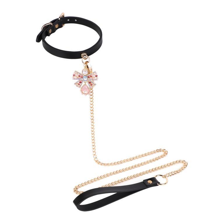 SM Props Diamond-encrusted Butterfly Fun Milk Clip Slave Tacing Zircon Pendant Traction Collar SM Fun Products for Hair - Image 7