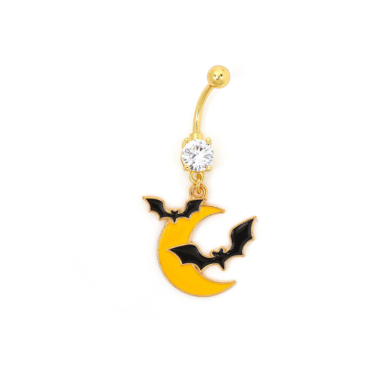 Halloween little devil funny navel decoration trendy creative fashion navel buckle niche design fun cute navel nail female - Image 5