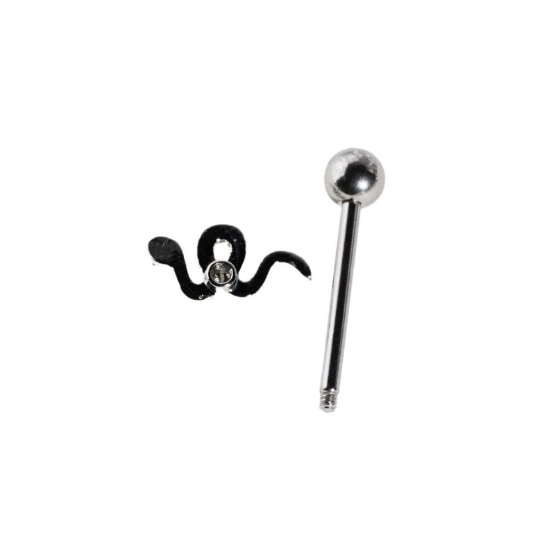 Small snake tongue nail stainless steel niche European and American tongue ring - Image 5