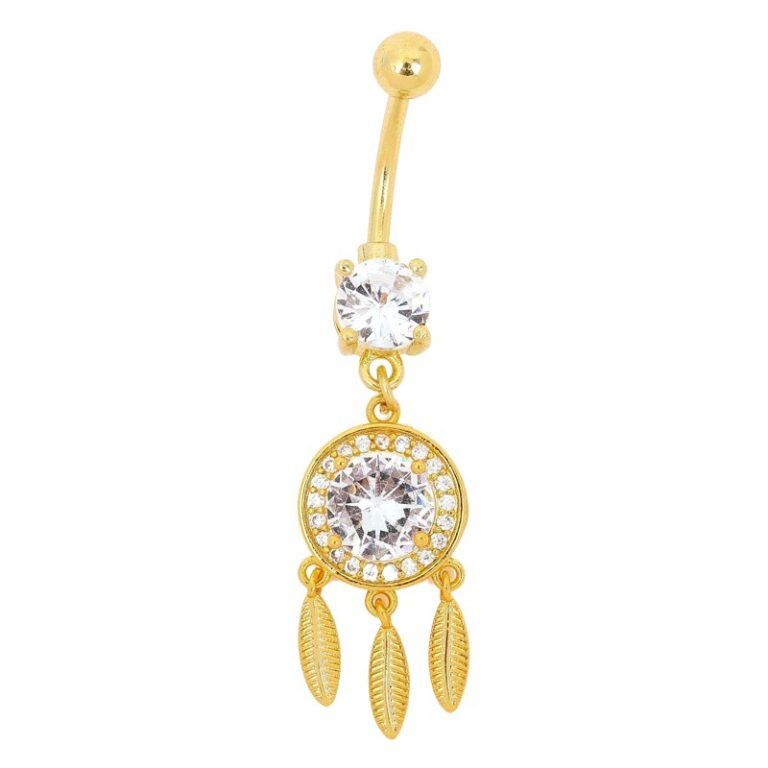 Copper white stone inlaid small tassel navel buckle retro fashion design sense navel nail niche high sense temperament navel jewelry wholesale