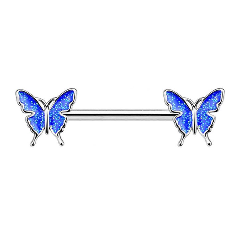 European and American Cross-border Products Spot Oil Dropping Butterfly Rings Stainless Steel 316 Straight Puncture Jewelry Chest Decorative Nails - Image 8