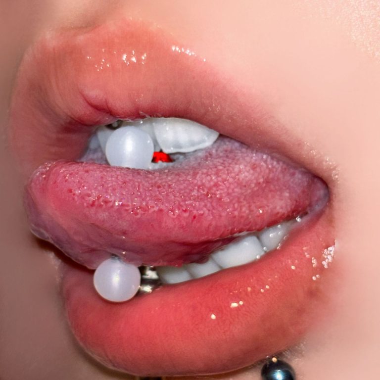 Pearlescent tongue nail new acrylic tongue decoration polarized effect new body piercing tongue jewelry - Image 7