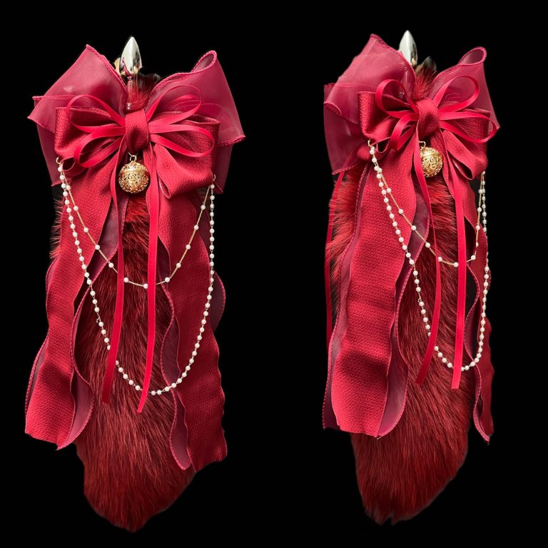Smsex toys 40CM Fox real fur tail butt plug detachable handmade bow bell ring role play - Image 4