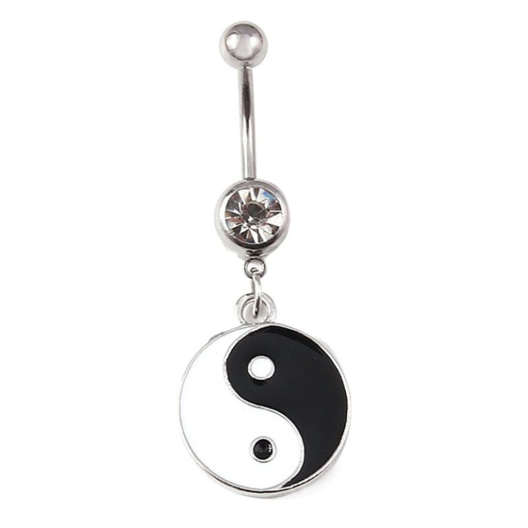 European and American Cross-border Jewelry National Fashion Chinese Style Sexy Navel Nail Tai Chi Gossip Navel Ring Navel Buckle Waist Jewelry