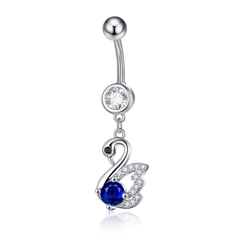 European and American style body piercing jewelry hollow heart butterfly pendant navel nail 316 stainless steel navel buckle navel ornaments - Image 10