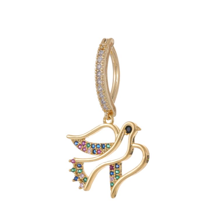 European and American Cross-border New All-match Niche Design Swallow Pendant Copper Inlaid Zircon Belly Button Jewelry - Image 5