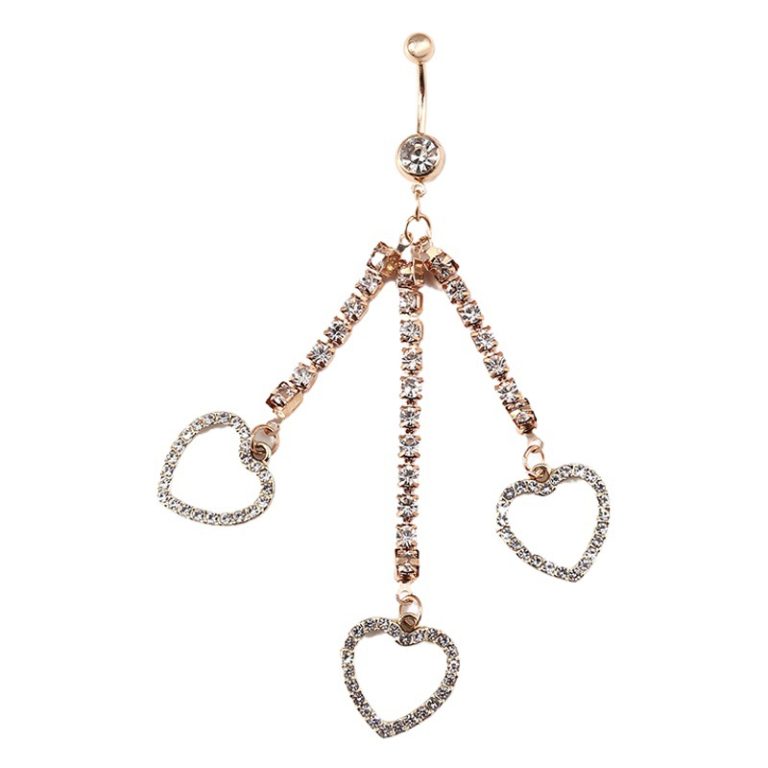 European and American Cross-border Jewelry Advanced Design Peach Heart Love Claw Chain Diamond Chain Nail Ring Hot Girl Nail Nail