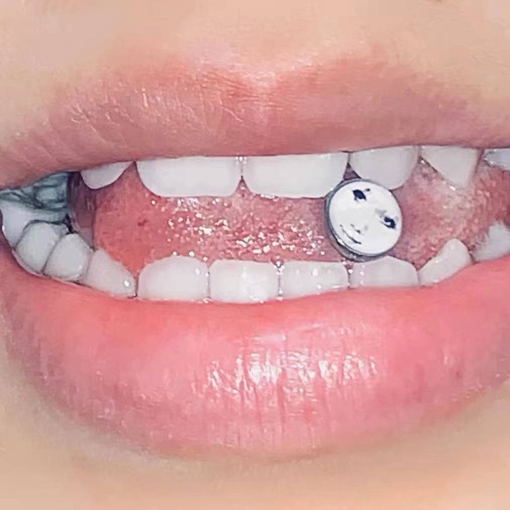 Funny Dragon Figure Drop Oil Tongue Nail Expression Bag Tide Cool Tongue Ornament External Thread