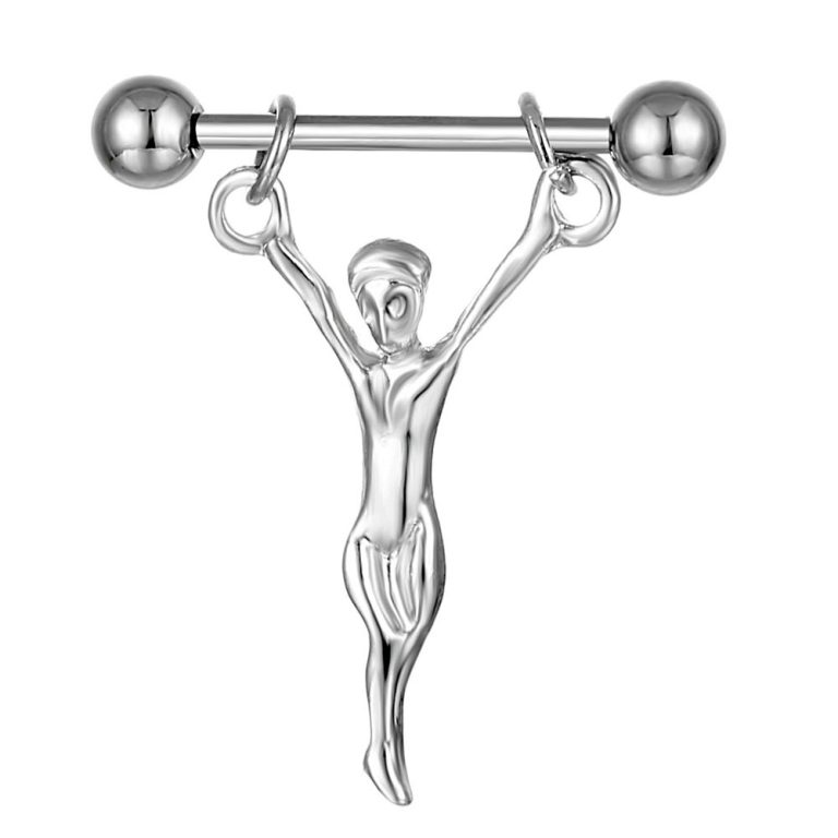 European and American Fashion Piercing Jewelry Non-mainstream Athlete Pattern Milk Nail Stainless Steel Electroplated Rings Sexy Umbilical Ornaments