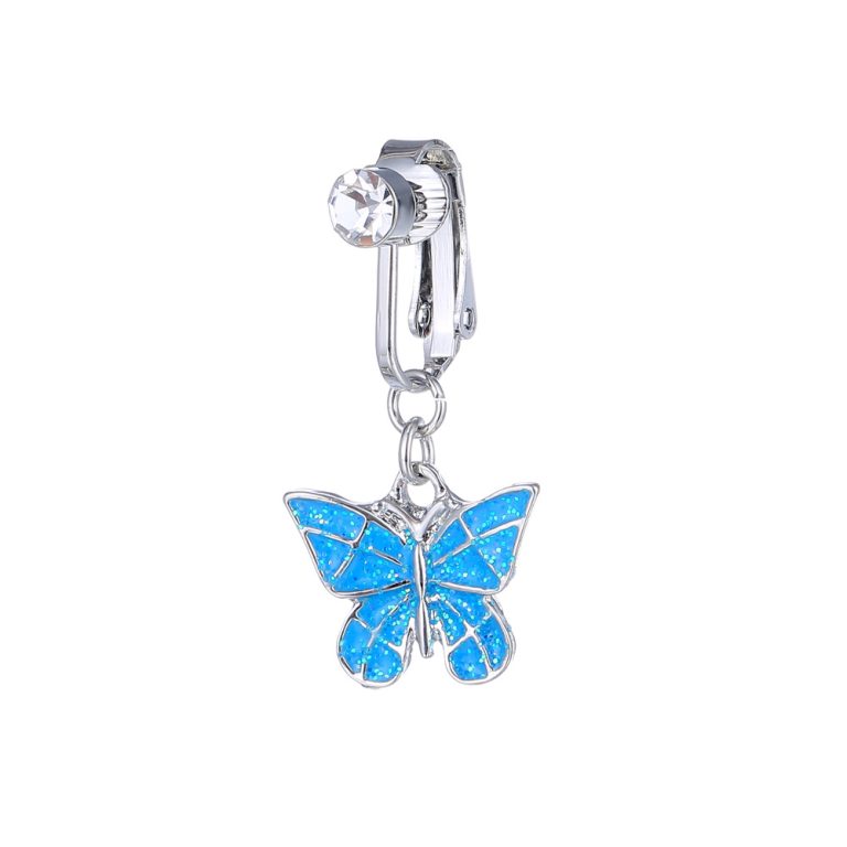 New punch-free fake navel buckle  goods multiple pendant diamond-embedded tassel heart-shaped navel nail ear clip combination - Image 10
