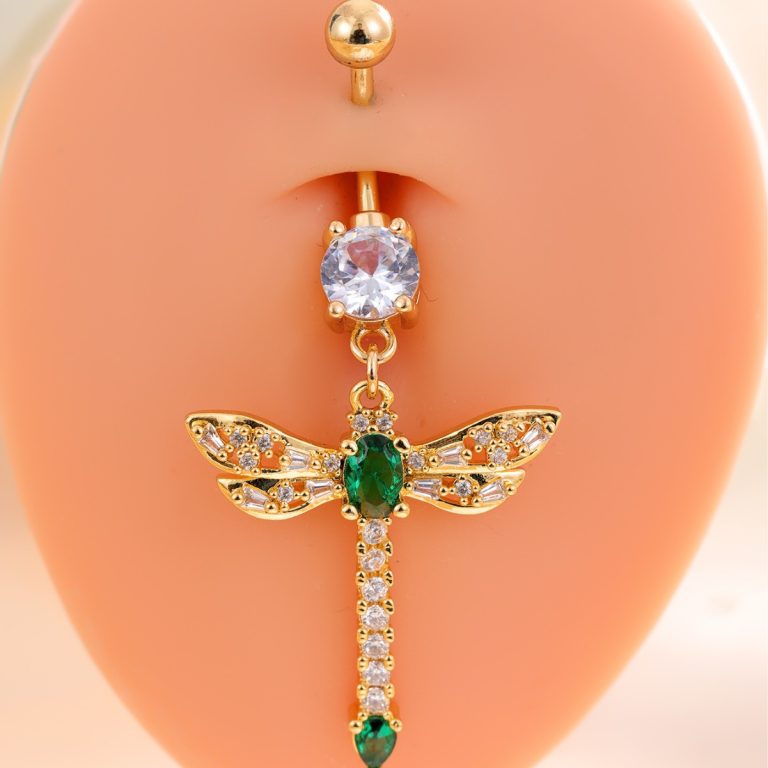 Dragonfly Navel Jewelry Fashion Diamond-encrusted Shiny Navel Nail High-grade All-match Body Piercing Jewelry - Image 4