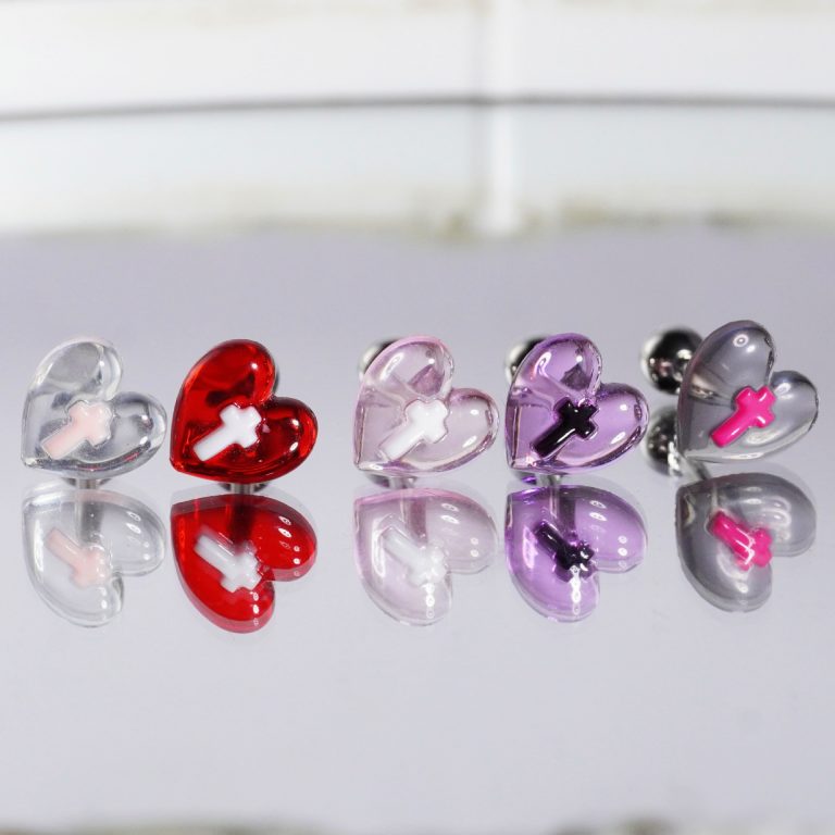 Acrylic love cross tongue nail 1.6 thick new personalized tongue nail - Image 4