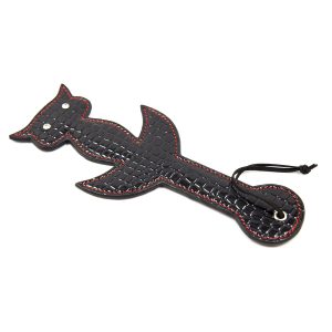 Leather Cat Racket: Adult Novelty Paddle with Diamond Accents
