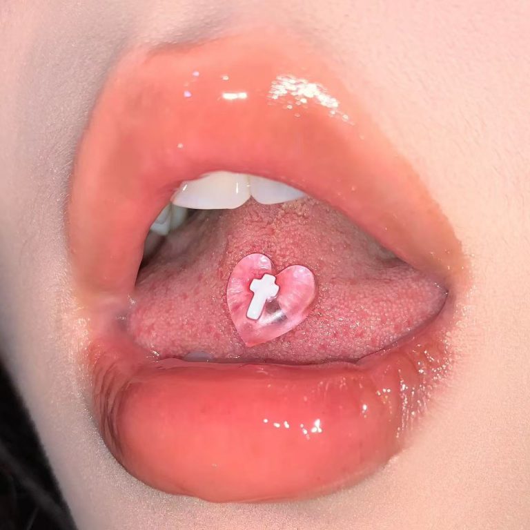 Acrylic love cross tongue nail 1.6 thick new personalized tongue nail - Image 3