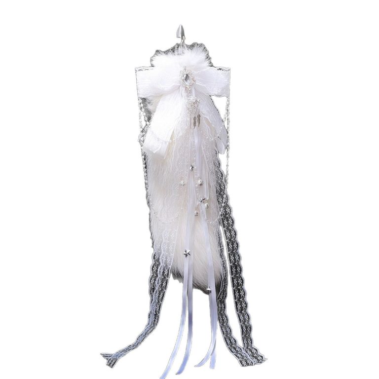 40CM fox real hair tail anal plug detachable original hand made lace bow bell ring SM sex toys - Image 5