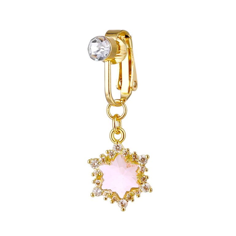 new inlaid crystal diamond butterfly water drop free perforation jewelry navel clip ear clip Amazon in stock - Image 3