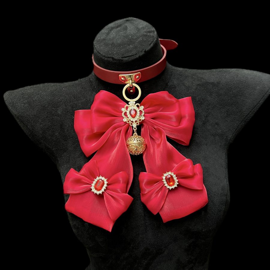 Smsex toys cow leather collar hand holding rope outing training Fox real wool tail butt plug retro nipple clamp Bell - Image 2