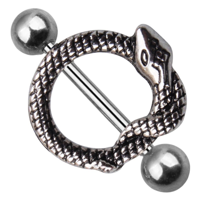 Cross-border European and American puncture jewelry animal snake-shaped breast nails spot wholesale