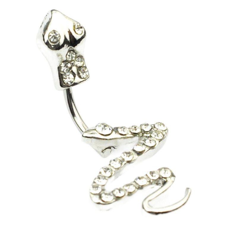 Europe and the United States hot-selling human body piercing diamond snake umbilical nail umbilical buckle