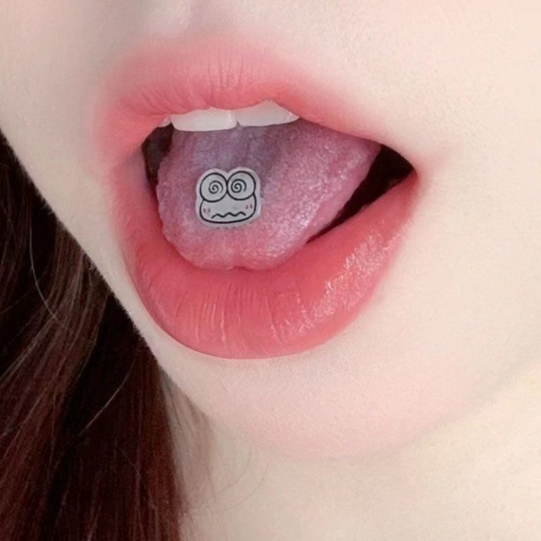 Frog tongue nail stainless steel tongue ring titanium steel niche tongue jewelry perforated tongue nail piercing jewelry