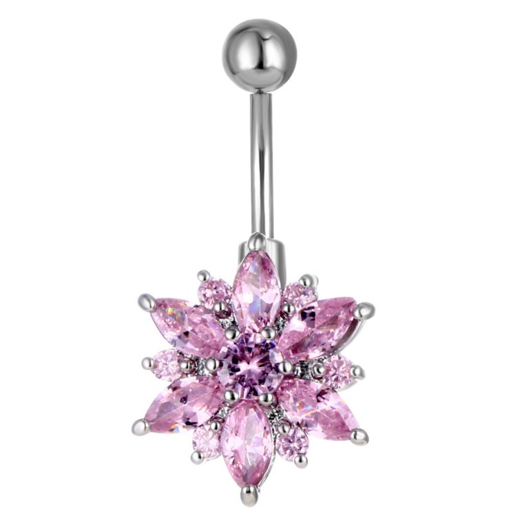AliExpress EABY best selling human body piercing jewelry flower belly button belly button nail belly button ring - Image 4