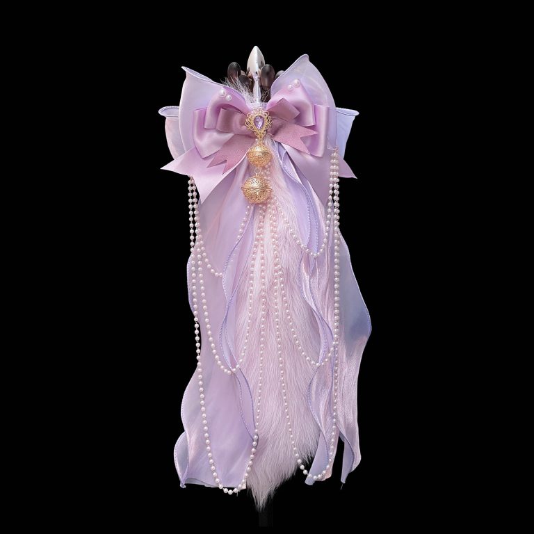 Wisteria Flower 40CM Fox real wool tail butt plug smsex toys handmade heavy work bow Palace Bell - Image 2