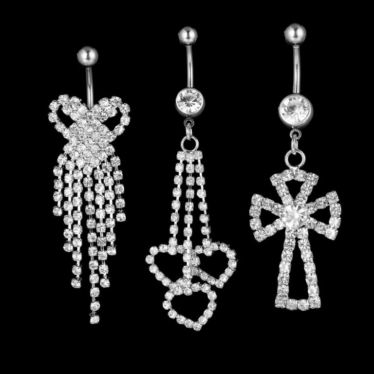 Jewelry Tassel Claw Chain Diamond-Embedded Navel Ring European And American Hot Selling Popular Navel Jewelry - Image 3