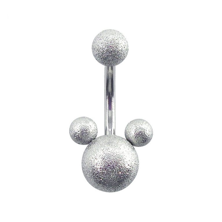 European and American body piercing jewelry frosted navel buckle stainless steel navel ring animal head steel bead navel nail - Image 4