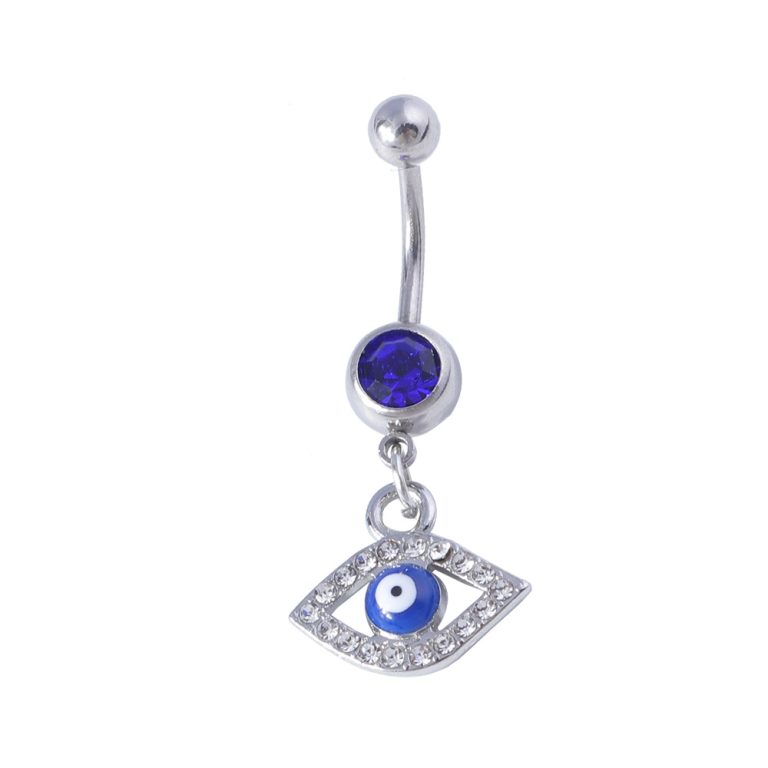 Europe and the United States cross-border hot sexy rhinestone eyes navel ring personality creative design devil's eye navel jewelry - Image 5