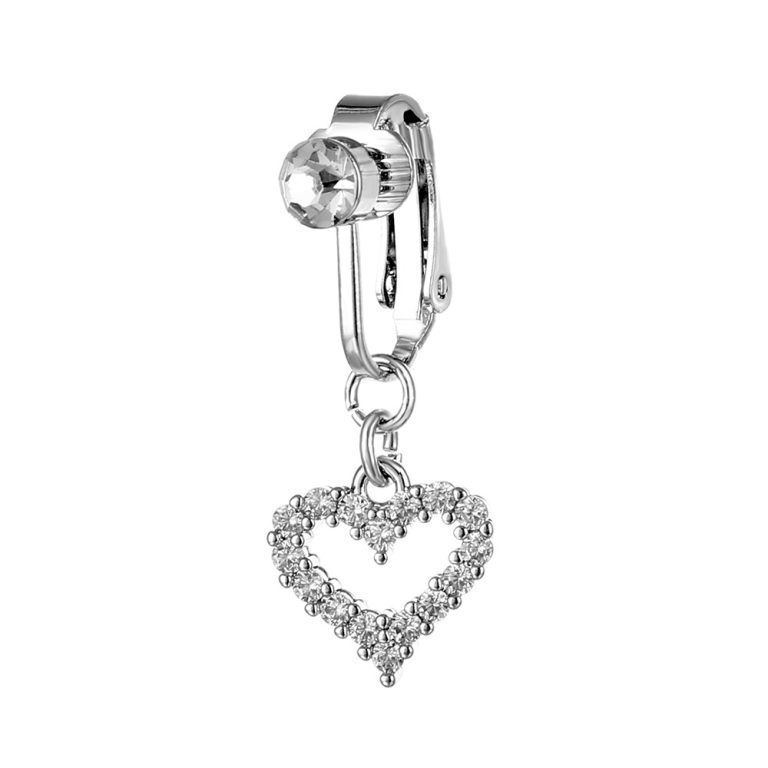 navel clip copper inlaid zirconium heart-shaped pendant navel nail sexy navel ring fashion navel body piercing jewelry - Image 14