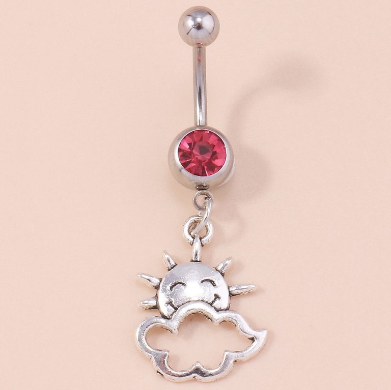 Europe and the United States cross-border new sexy sun wings teeth shell gem navel nail fashion trend navel accessories - Image 9