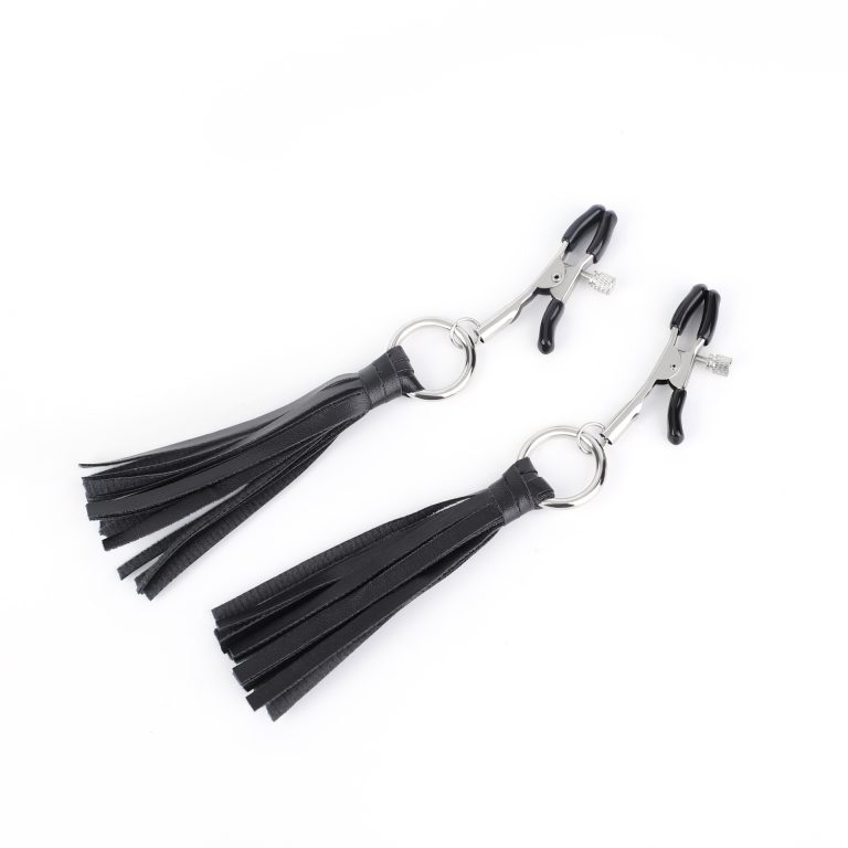 Adult sex sm props nipple clip cross-border hot black tassel breast clip punishment conditioning sex milk clip - Image 5