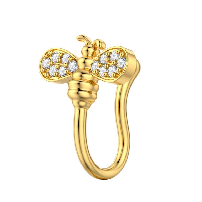 Butterfly nose ring jewelry Europe and the United States cross-border e-commerce hot nose clip punk manufacturers wholesale copper inlaid zircon - Image 8