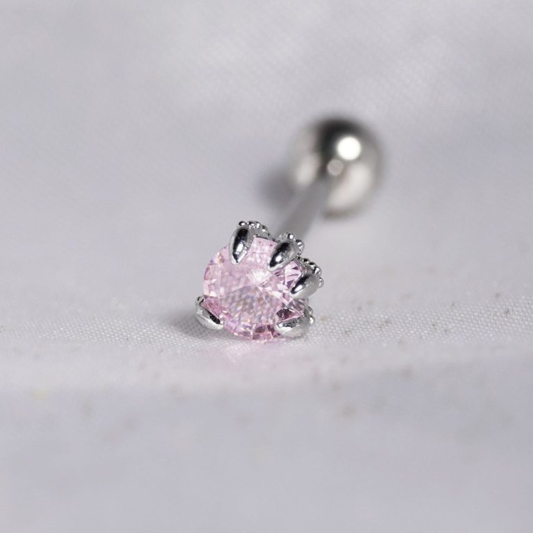 Dragon claw inlaid zircon tongue nail flash stainless steel tongue decoration personality - Image 5