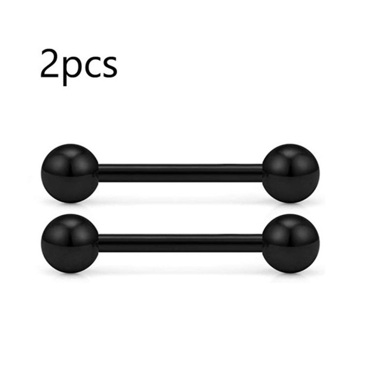 European and American cross-border goods stainless steel vacuum electroplating 1.6*16*5 nipple nail tongue ring tongue nail body piercing jewelry - Image 5