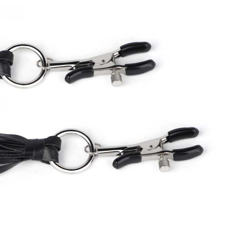 Adult sex sm props nipple clip cross-border hot black tassel breast clip punishment conditioning sex milk clip - Image 4