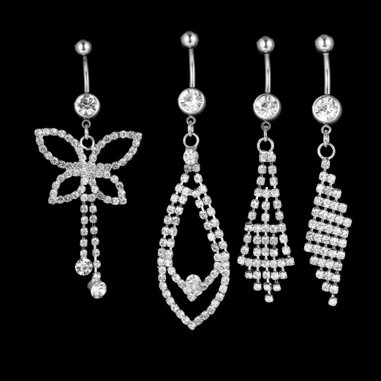 Jewelry Tassel Claw Chain Diamond-Embedded Navel Ring European And American Hot Selling Popular Navel Jewelry