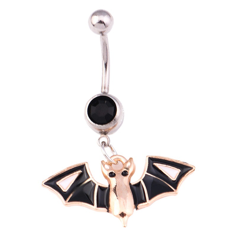 Europe and the United States cross-border jewelry personalized Halloween jewelry new bat belly button ring navel nail navel ornaments
