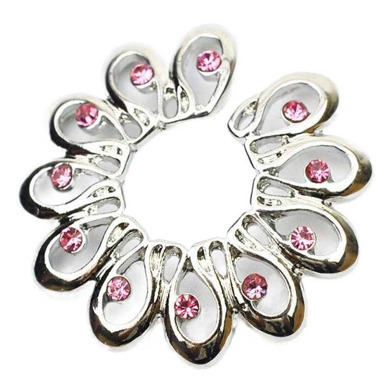 Hot-Selling Body Piercing Jewelry Flower Fake Breast Ring Peacock Screen Diamond-Embedded Breast Ring Buckle Rod-Free Fake Breast Nail