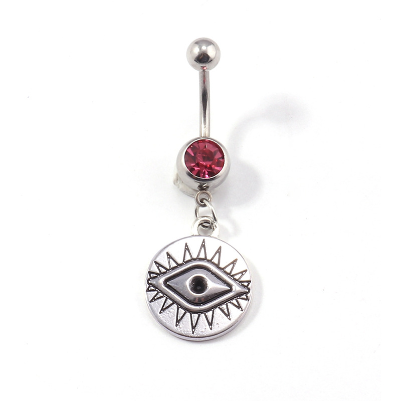 European and American Cross-border Explosions Retro Gem Devil's Eye Navel Nail Simple Personalized Eye Navel Jewelry - Image 5