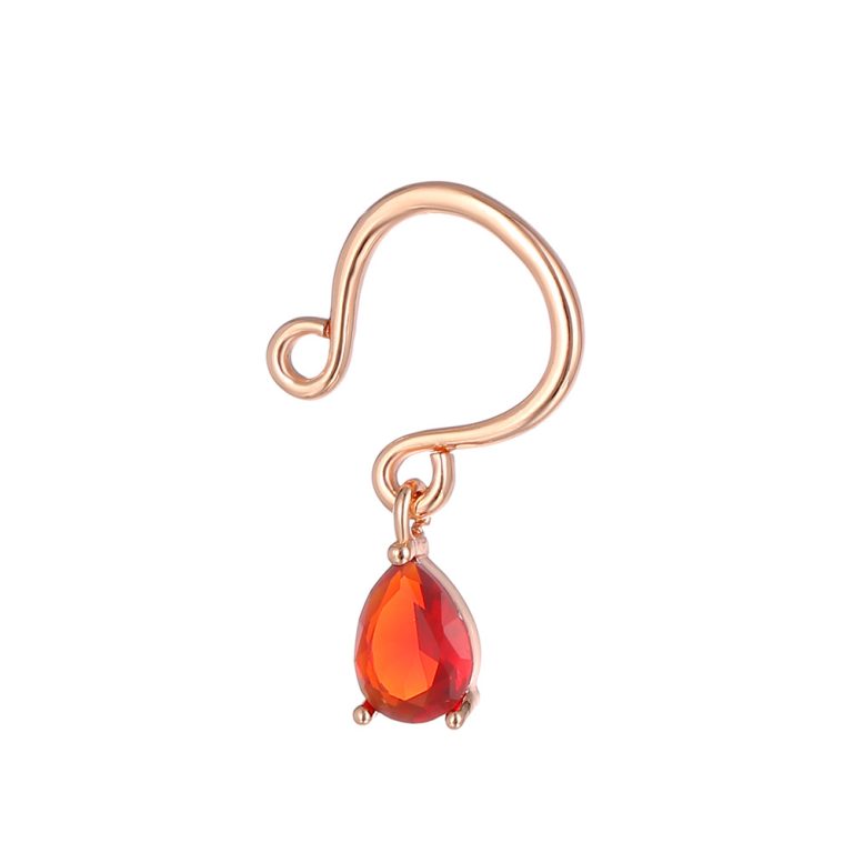 Amazon Cross-border New European and American Fashion Jewelry Punch-free Water Drop Zircon Pendant Fake Ring Buckle - Image 10