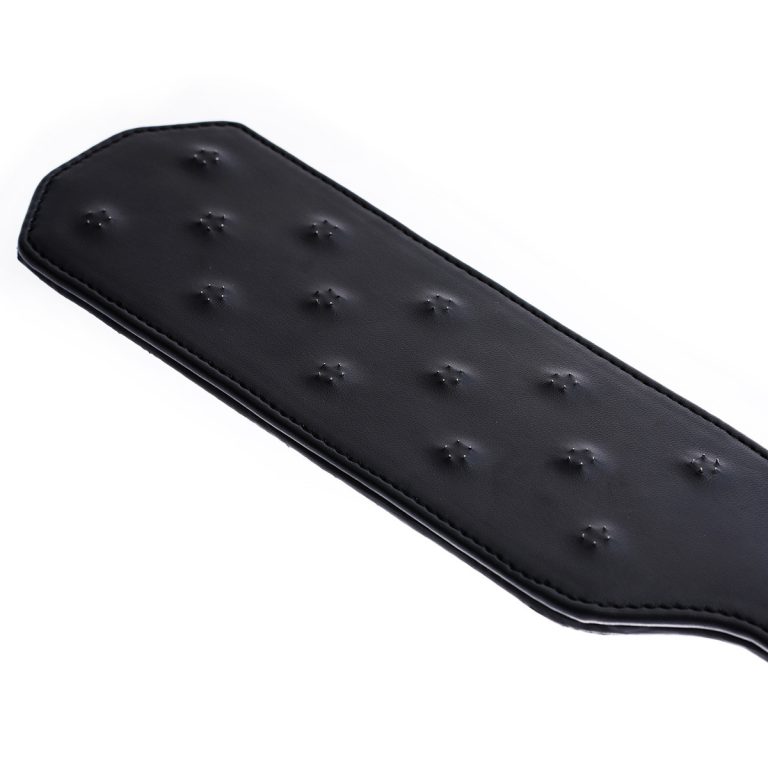 Foreign trade export racket spike plum metal diamond pattern leather racket PU black North American nightclub party Meat Racket - Image 5