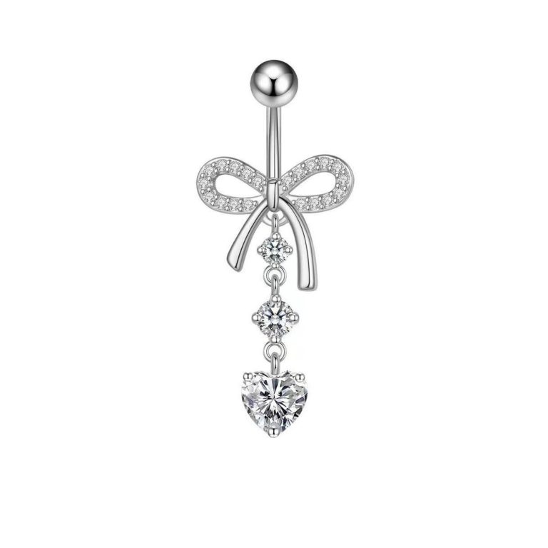Cross-border new copper inlaid zircon butterfly flower navel nail European and American body piercing jewelry manufacturers wholesale Amazon - Image 4