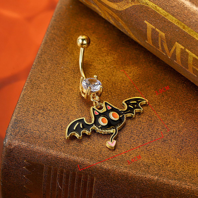 Halloween little devil funny navel decoration trendy creative fashion navel buckle niche design fun cute navel nail female - Image 7