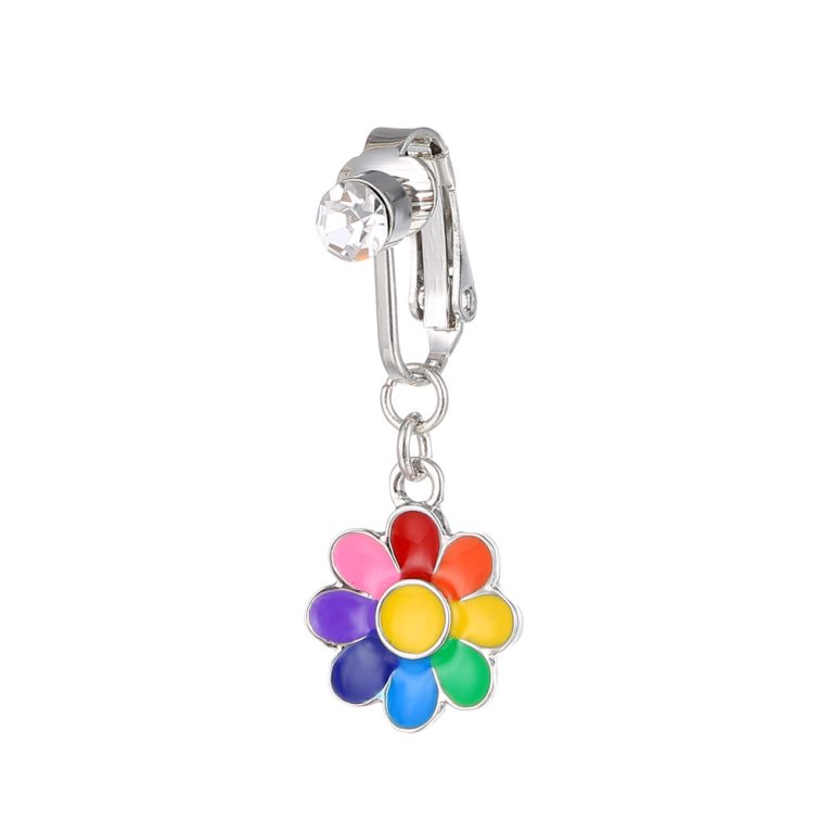 New punch-free fake navel buckle  goods multiple pendant diamond-embedded tassel heart-shaped navel nail ear clip combination - Image 11