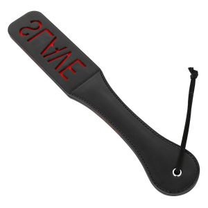 Black & Pink Leather Star Paddle - Adult Novelty Toy