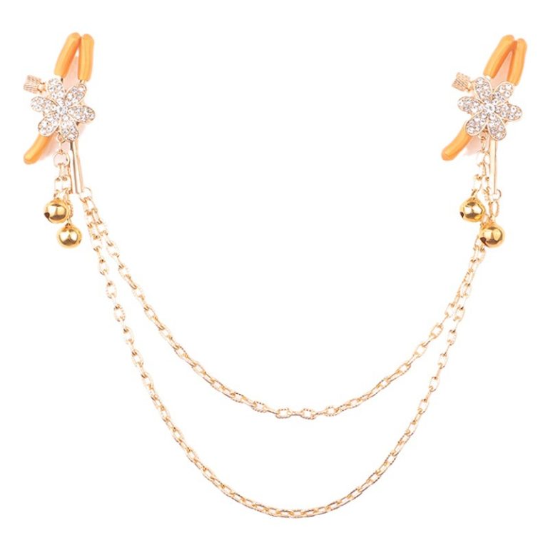 sm props long chain diamond-encrusted sex milk clip sm punishment training sex bell milk clip alternative adult supplies