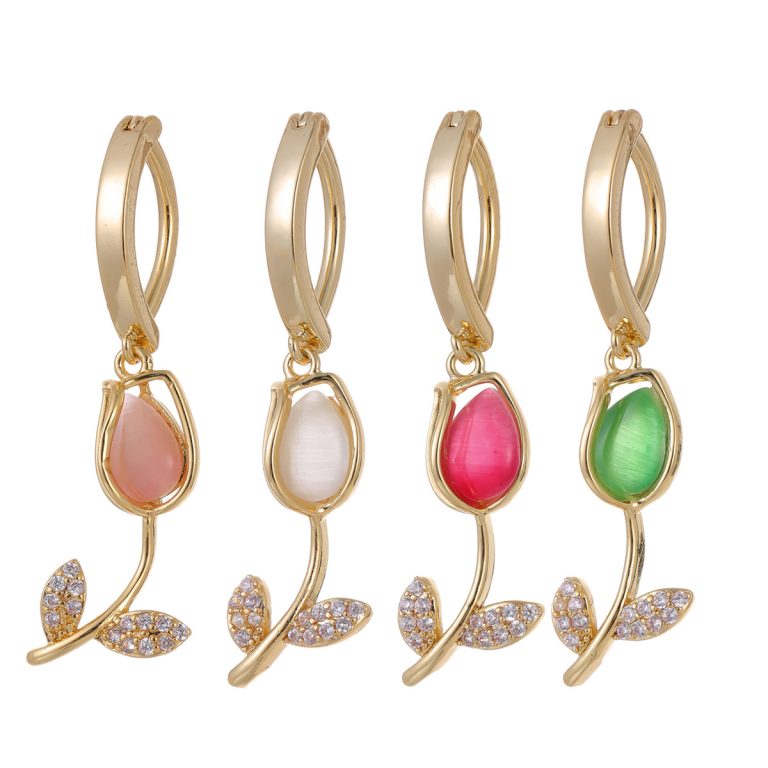 New Tulip Light Luxury High-end Pendant Navel Ring Copper Micro-inlaid Zircon Navel Buckle - Image 5