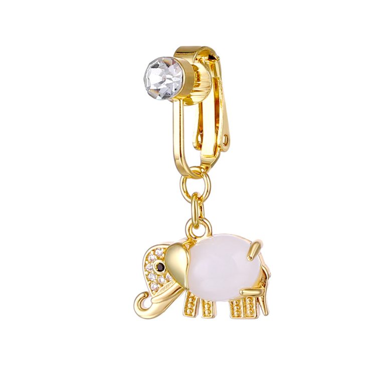 new inlaid crystal diamond butterfly water drop free perforation jewelry navel clip ear clip Amazon in stock - Image 10